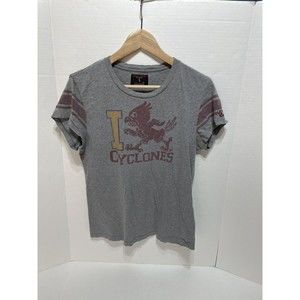 Iowa State Cyclones Vintage Style Graphic Shirt, Womens Large, Grey, Tailgate